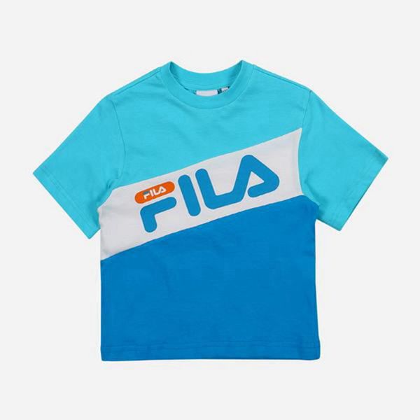 Camisetas Manga Corta Fila Niñas Turquesa - Heritage S/S - España 629354RAX